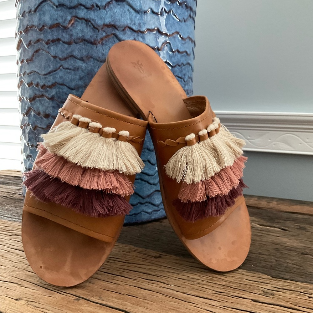 Frye Tassel Sandals